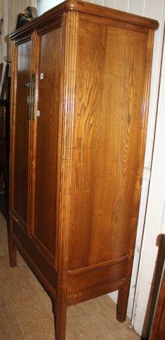 A Chinese tapered elm cabinet